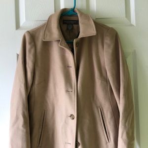 Camel Wool mid length pea coat